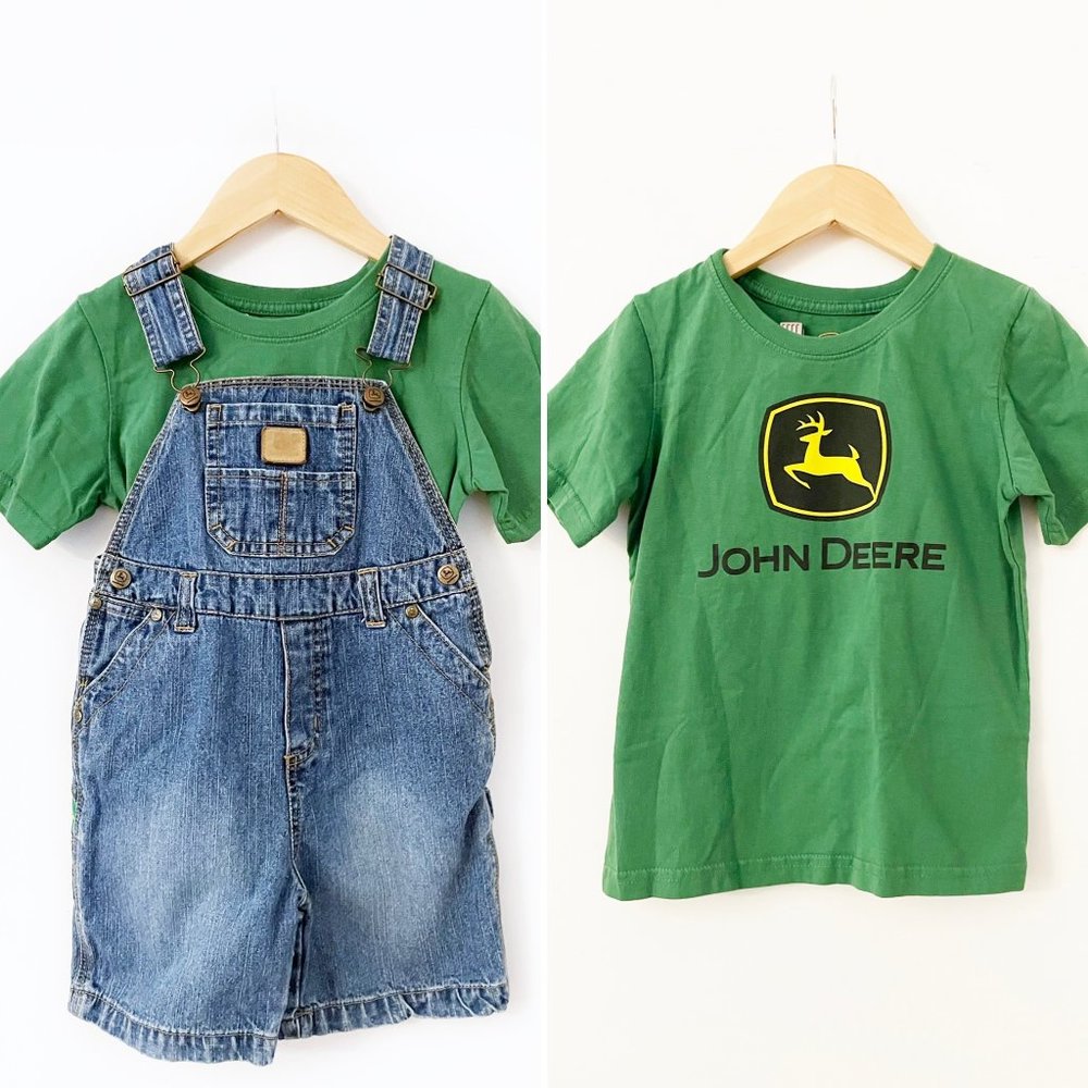 John Deere Shortalls & T-Shirt Set (4/5T)